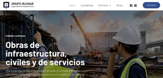 Web design and UI — Grupo Bloque, construction company in Viedma, Río Negro